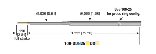 100mil double ended sockets